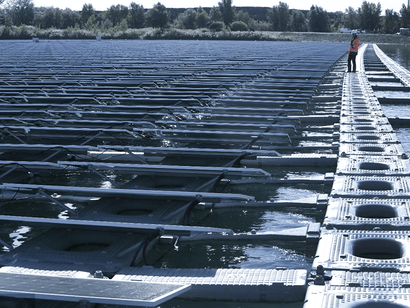 Schwimmende Plattform für Solarenergie